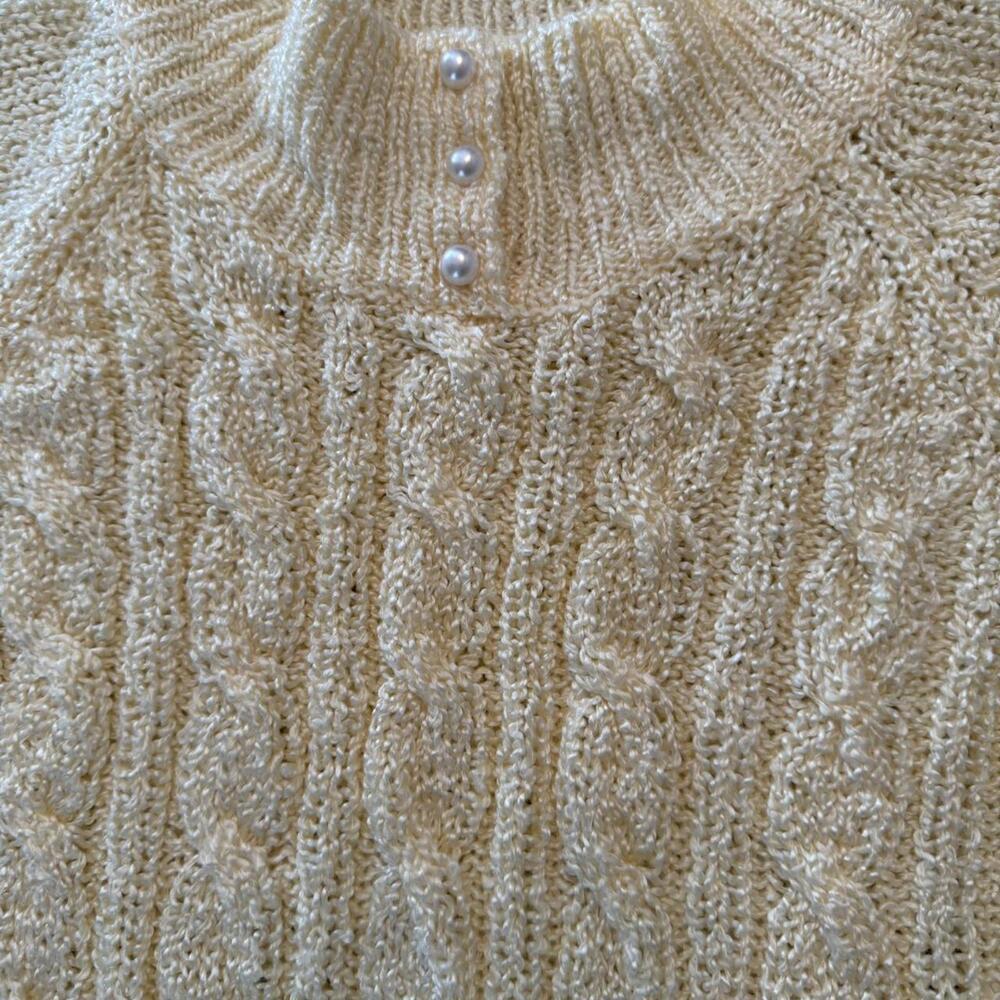 Vintage Jennifer Moore butter yellow knit sweater - Picture 4 of 6